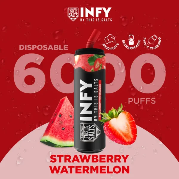 INFY 6000 Puffs strawberry Watermelon